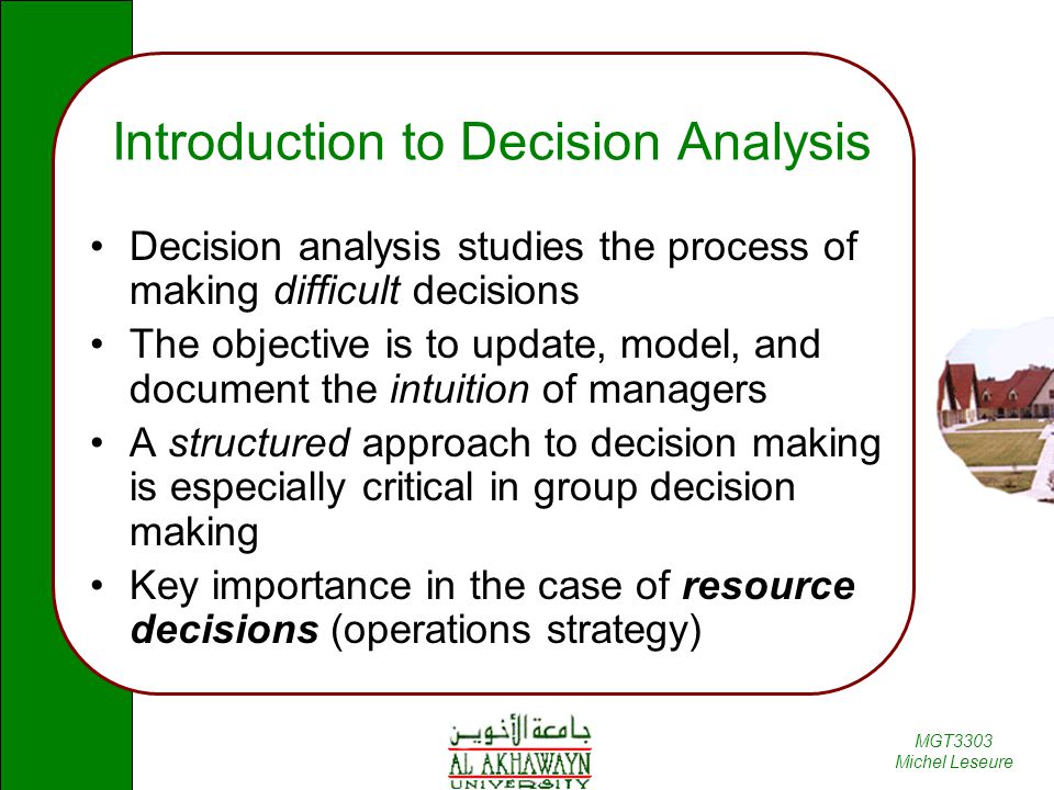 Introduction to Decision Making